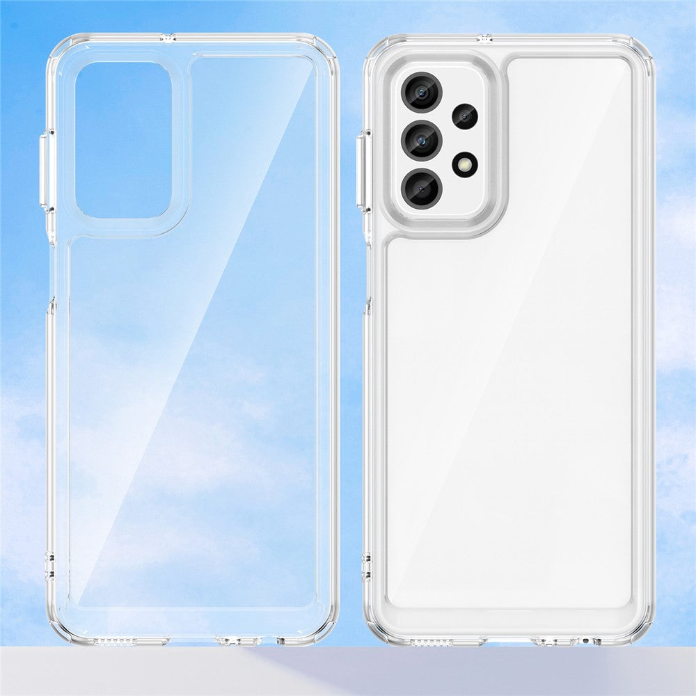 Til Samsung Galaxy A23 4G / A23 5G (Global Version) cover Ridsefast Gennemsigtigt Telefoncover (Stort baglinsehul)