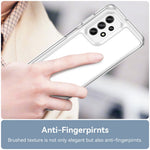Til Samsung Galaxy A23 4G / A23 5G (Global Version) cover Ridsefast Gennemsigtigt Telefoncover (Stort baglinsehul)