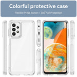 Til Samsung Galaxy A23 4G / A23 5G (Global Version) cover Ridsefast Gennemsigtigt Telefoncover (Stort baglinsehul)
