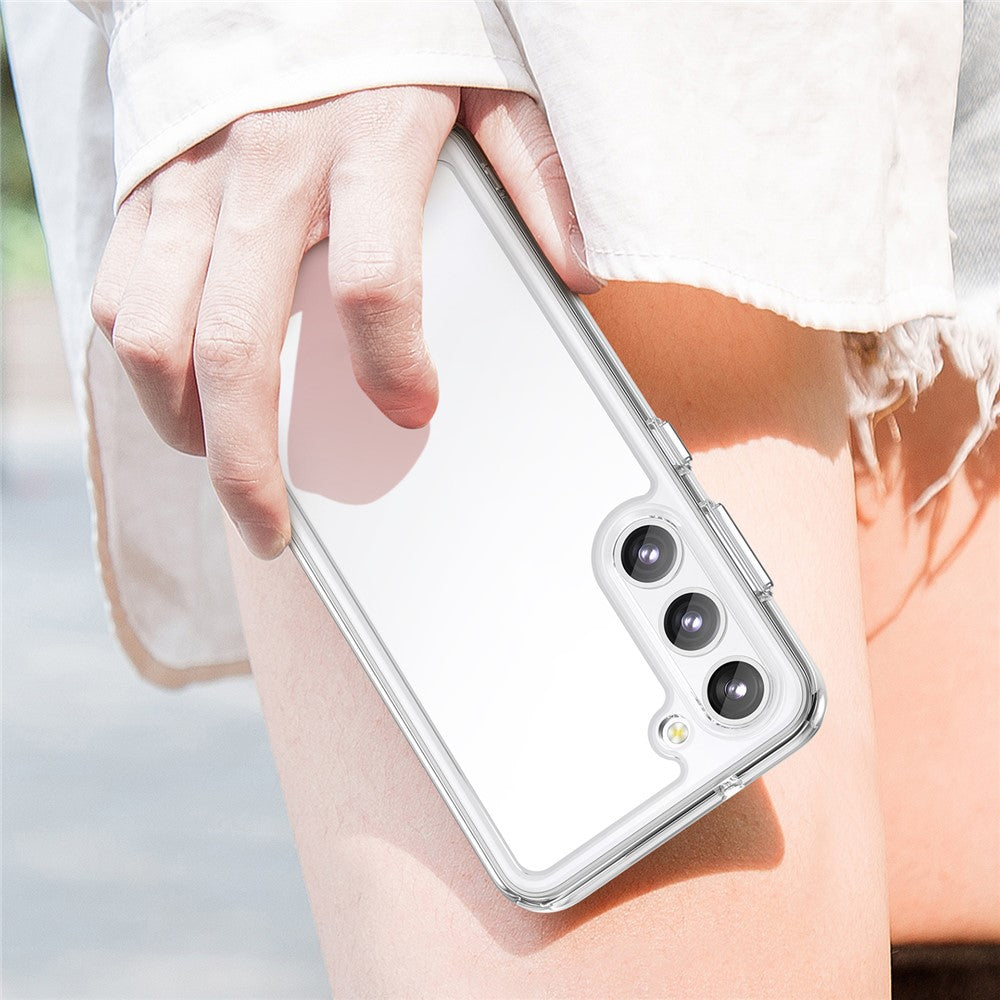 For Samsung Galaxy S23+ Case TPU+Acrylic Protective Phone Cover (Big Rear Lens Hole)