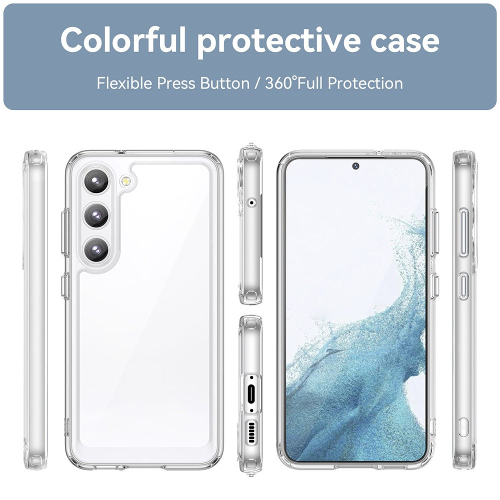 For Samsung Galaxy S23+ Case TPU+Acrylic Protective Phone Cover (Big Rear Lens Hole)