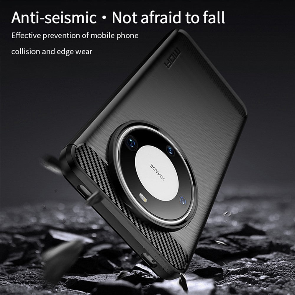 MOFI JK TPU Series-1 For Huawei Mate 60 Pro+ Case Carbon Fiber Texture Soft TPU Phone Cover