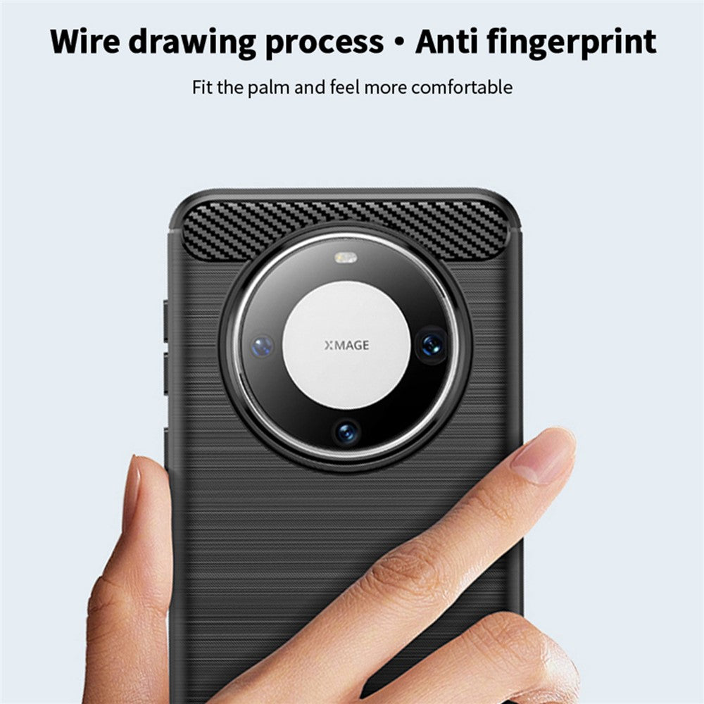 MOFI JK TPU Series-1 For Huawei Mate 60 Pro+ Case Carbon Fiber Texture Soft TPU Phone Cover