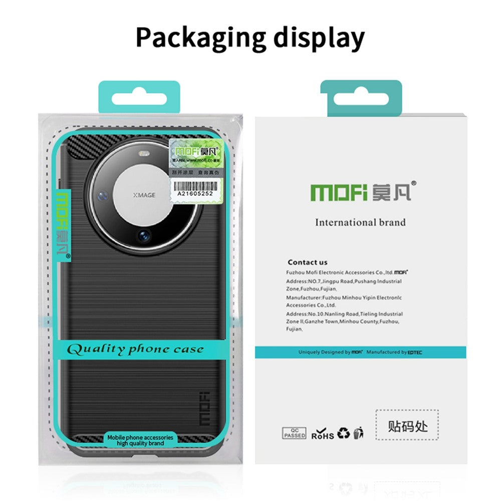MOFI JK TPU Series-1 For Huawei Mate 60 Pro+ Case Carbon Fiber Texture Soft TPU Phone Cover