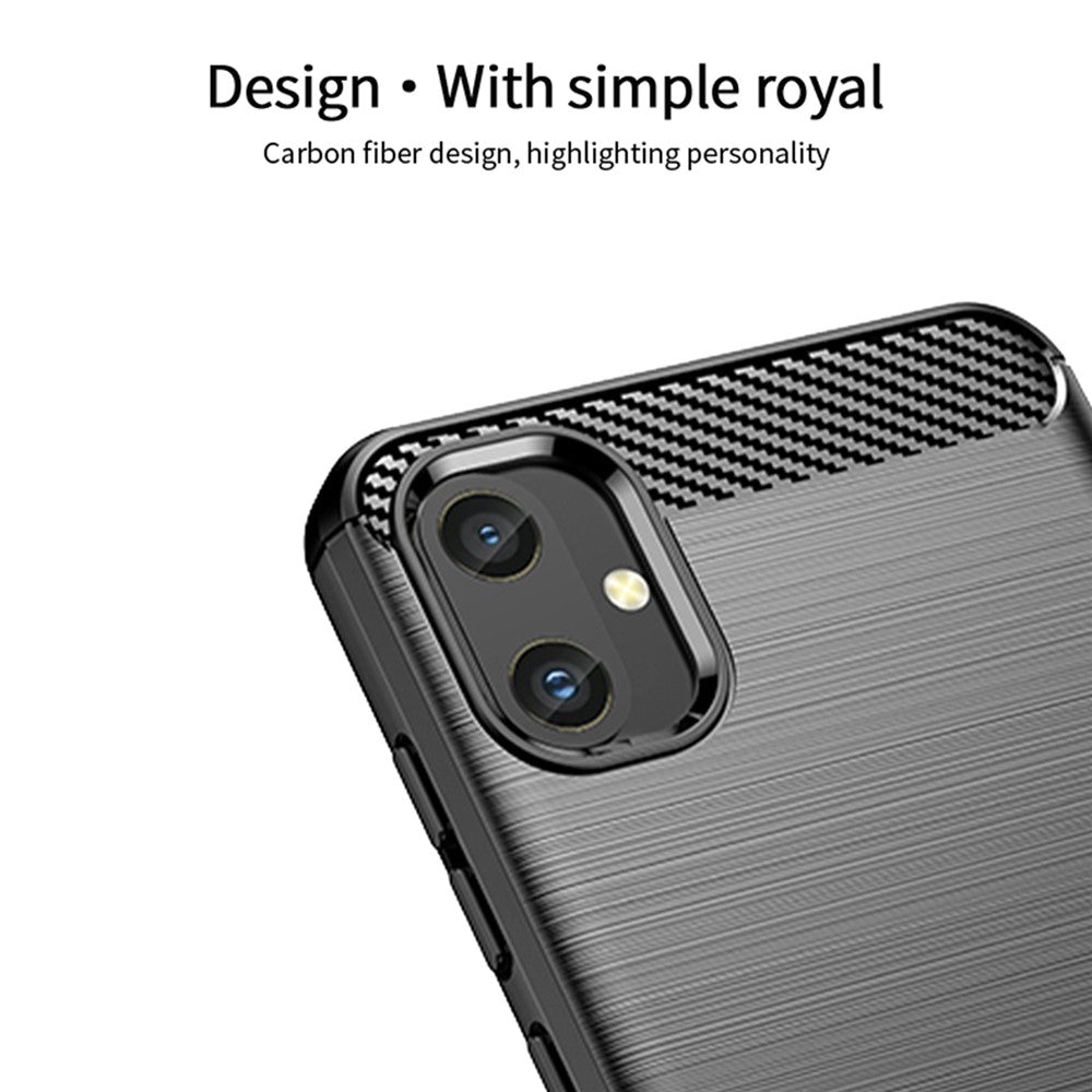 MOFI JK TPU Series-1 För Samsung Galaxy A05 4G TPU-skal Kolfibertextur mobilskydd