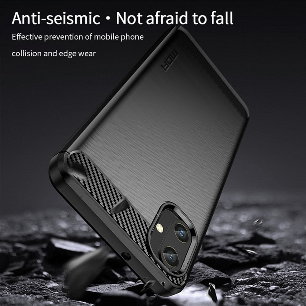 MOFI JK TPU Series-1 För Samsung Galaxy A05 4G TPU-skal Kolfibertextur mobilskydd