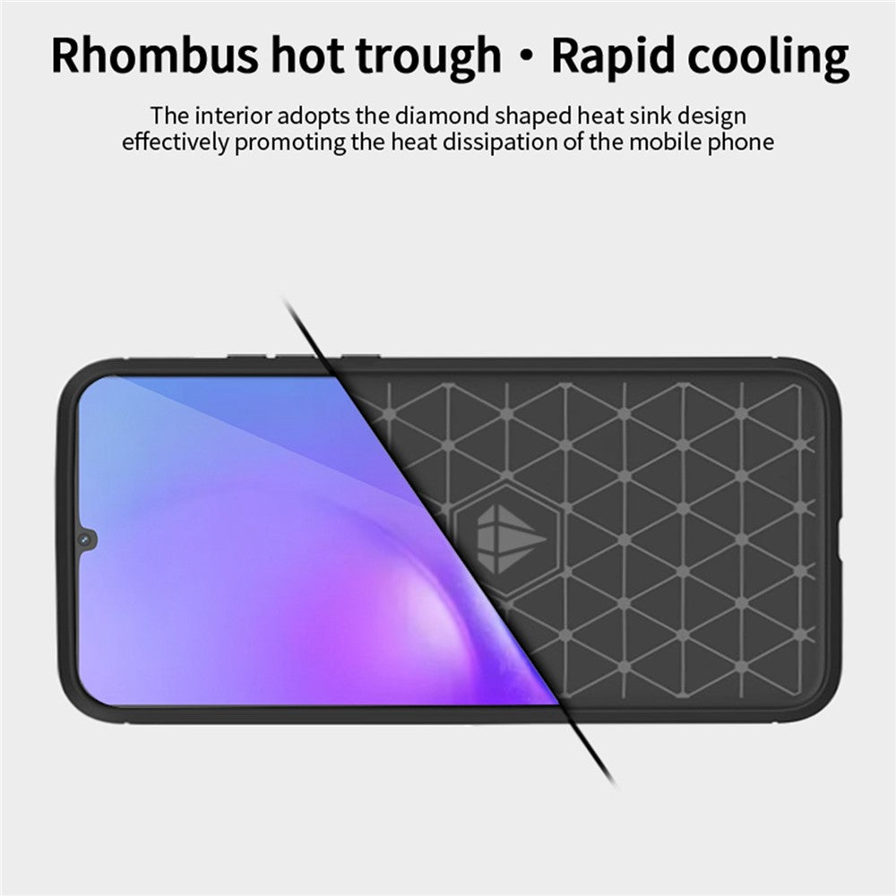 MOFI JK TPU Series-1 För Samsung Galaxy A05 4G TPU-skal Kolfibertextur mobilskydd