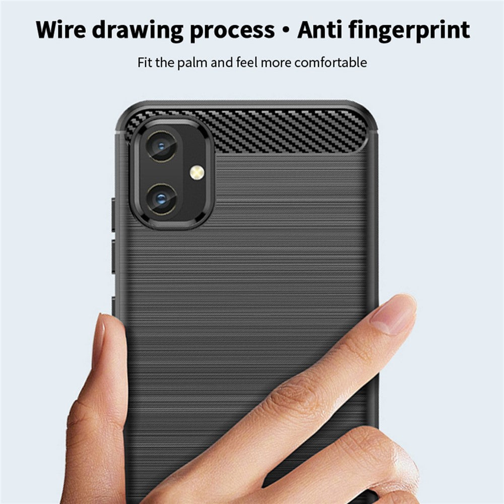 MOFI JK TPU Series-1 För Samsung Galaxy A05 4G TPU-skal Kolfibertextur mobilskydd