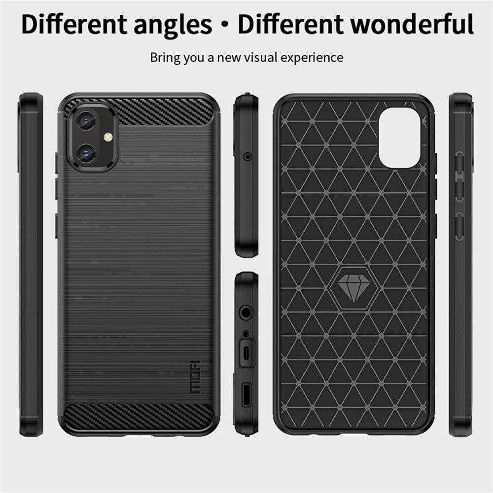 MOFI JK TPU Series-1 För Samsung Galaxy A05 4G TPU-skal Kolfibertextur mobilskydd