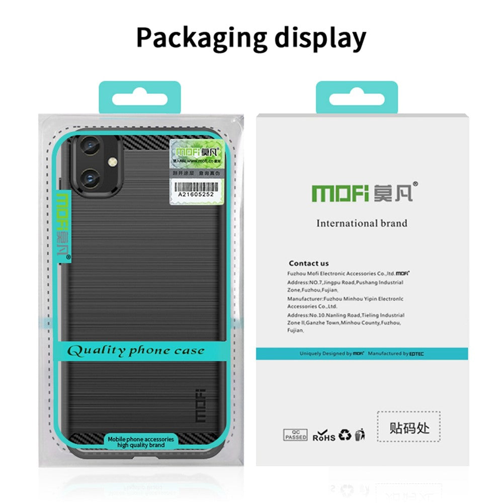 MOFI JK TPU Series-1 För Samsung Galaxy A05 4G TPU-skal Kolfibertextur mobilskydd