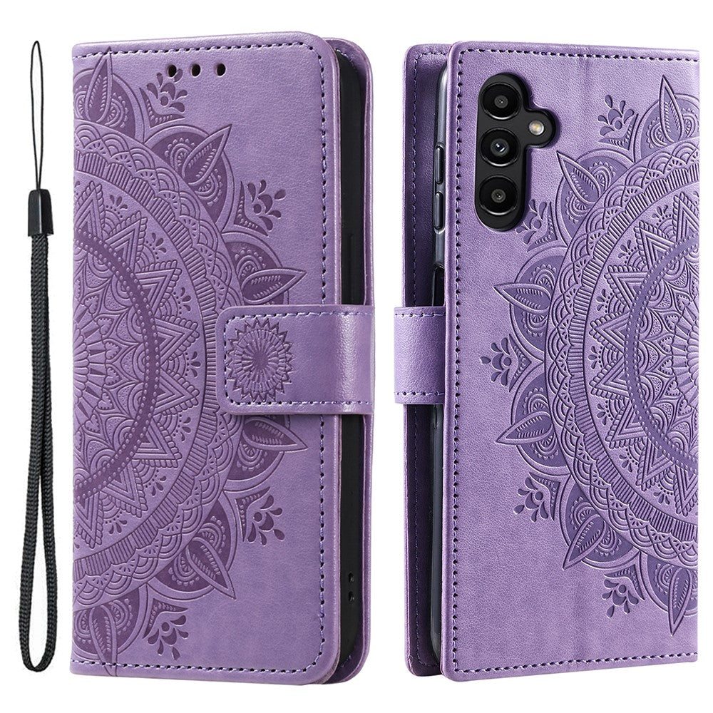 For Samsung Galaxy A05s 4G Case Leather Wallet Mandala Flower Imprint Phone Cover
