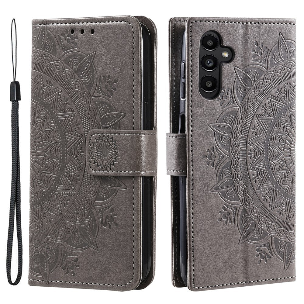 For Samsung Galaxy A05s 4G Case Leather Wallet Mandala Flower Imprint Phone Cover