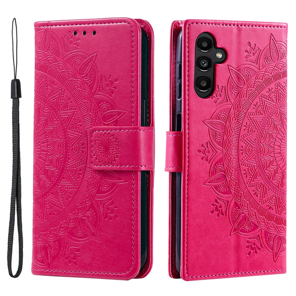 For Samsung Galaxy A05s 4G Case Leather Wallet Mandala Flower Imprint Phone Cover