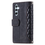 Til Samsung Galaxy A05s 4G Etui PU Læder Telefoncover Diamant Tekstur Lynlås Pung med Rem