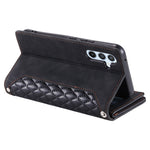Til Samsung Galaxy A05s 4G Etui PU Læder Telefoncover Diamant Tekstur Lynlås Pung med Rem