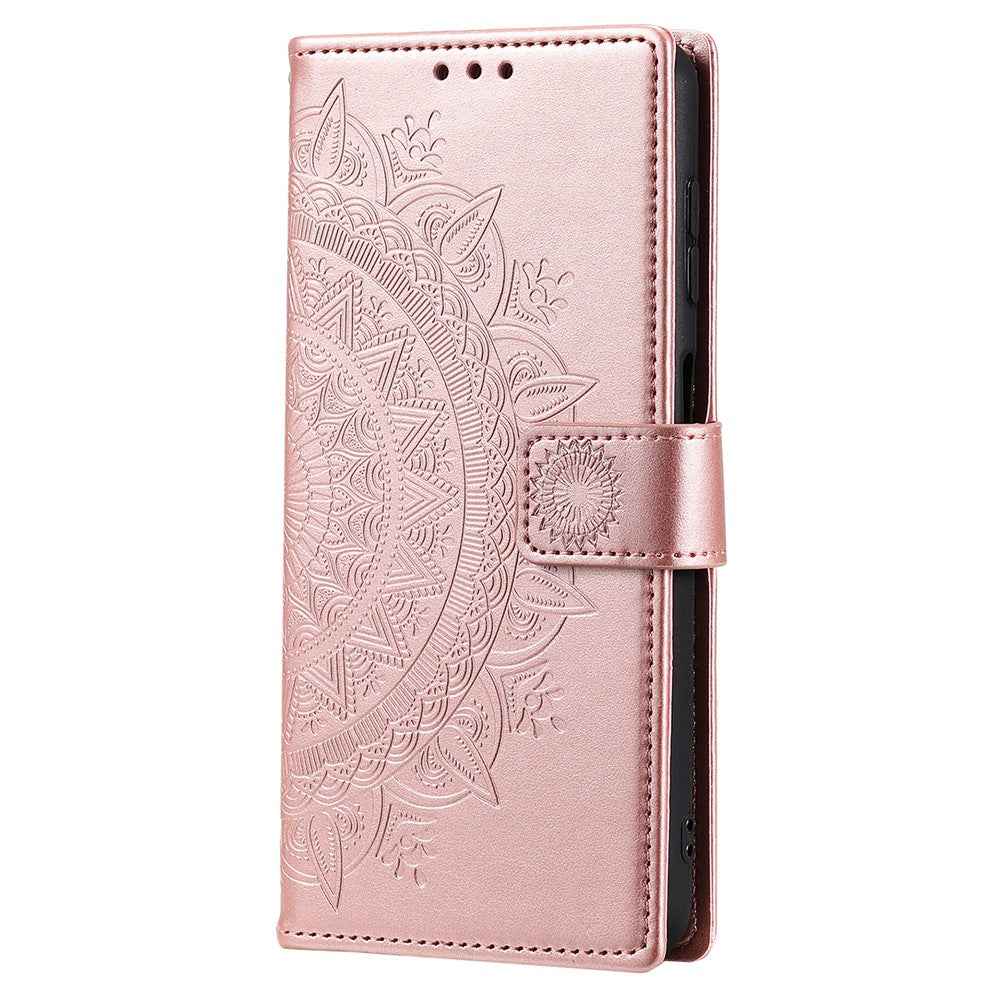 Til Samsung Galaxy A15 4G Telefoncover, Standcover, Pung, PU Læder Telefonskal med Rem