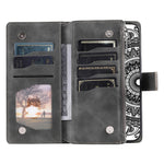 For Samsung Galaxy A15 4G Case Imprinted Flower Wallet PU Leather Stand Shell Phone Cover with Strap