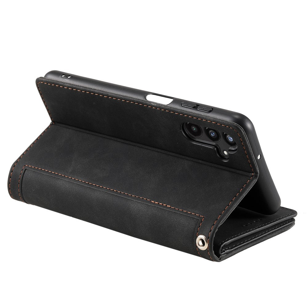 Til Samsung Galaxy A15 4G etui Telefoncover lynlåslomme PU læder skalpung med 9 kortpladser