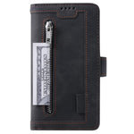 Til Samsung Galaxy A15 4G etui Telefoncover lynlåslomme PU læder skalpung med 9 kortpladser