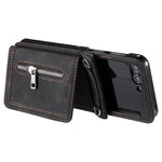 For Samsung Galaxy Z Flip5 5G Case Zipper Pocket Leather Cover with Hand Strap and Shoulder Strap