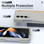 Til Samsung Galaxy Z Fold4 5G-cover med touchpen, gummibelagt PC sammenklappeligt telefoncover