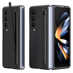 Til Samsung Galaxy Z Fold4 5G-cover med touchpen, gummibelagt PC sammenklappeligt telefoncover