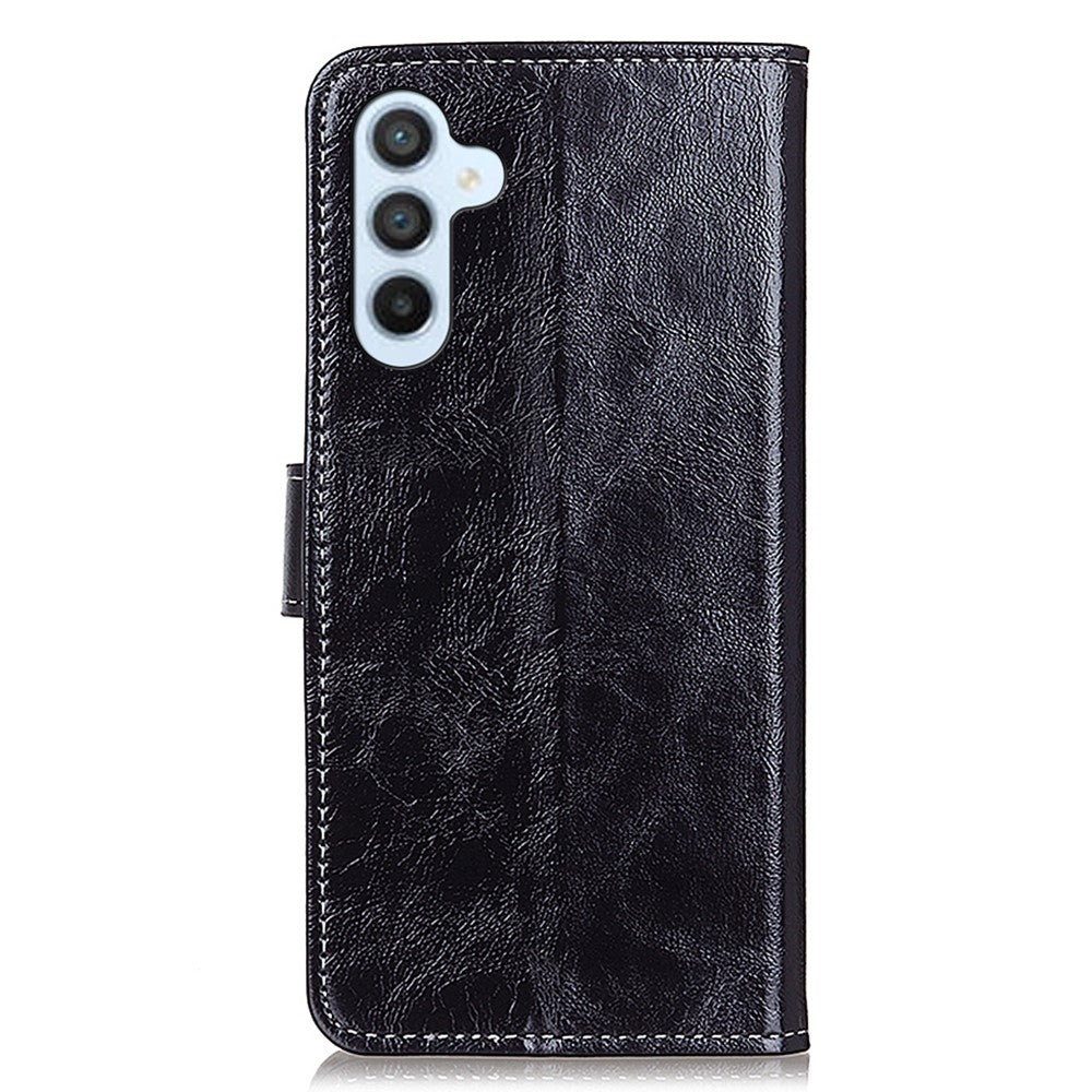 Samsung Galaxy A15 4G pung-etui med stødsikkert retrotekstureret PU-lædermobilcover