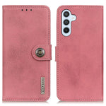 KHAZNEH For Samsung Galaxy A15 4G Case Anti-Scratch Cowhide Texture Leather Stand Phone Cover