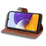 Til Samsung Galaxy A15 4G etui med præget blomstret lædercover og pungfunktion