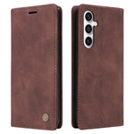 006 Series For Samsung Galaxy S23 FE Case Sucker Closure PU Leather Phone Stand Cover