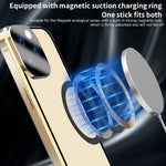 For iPhone 15 Pro Max Case Double Sided HD Tempered Glass Phone Cover Compatible with MagSafe