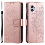 Til Samsung Galaxy A05 4G etui, pung, PU-læder, præget standertelefoncover med rem