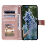 Til Samsung Galaxy A05 4G etui, pung, PU-læder, præget standertelefoncover med rem