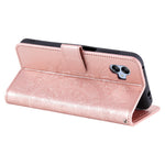 Til Samsung Galaxy A05 4G etui, pung, PU-læder, præget standertelefoncover med rem
