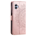 Til Samsung Galaxy A05 4G etui, pung, PU-læder, præget standertelefoncover med rem