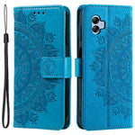 Til Samsung Galaxy A05 4G etui, pung, PU-læder, præget standertelefoncover med rem