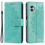 Til Samsung Galaxy A05 4G etui, pung, PU-læder, præget standertelefoncover med rem