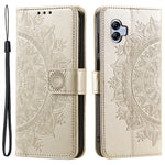 Til Samsung Galaxy A05 4G etui, pung, PU-læder, præget standertelefoncover med rem