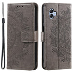 Til Samsung Galaxy A05 4G etui, pung, PU-læder, præget standertelefoncover med rem