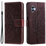 Til Samsung Galaxy A05 4G etui, pung, PU-læder, præget standertelefoncover med rem