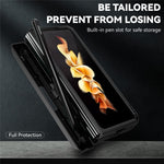 For Samsung Galaxy Z Fold5 5G Case PC+TPU Anti-drop Phone Case with Ring Kickstand