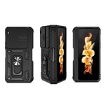 For Samsung Galaxy Z Fold5 5G Case PC+TPU Anti-drop Phone Case with Ring Kickstand