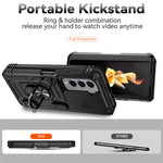 For Samsung Galaxy Z Fold5 5G Case PC+TPU Anti-drop Phone Case with Ring Kickstand