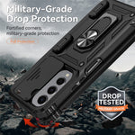 For Samsung Galaxy Z Fold5 5G Case PC+TPU Anti-drop Phone Case with Ring Kickstand