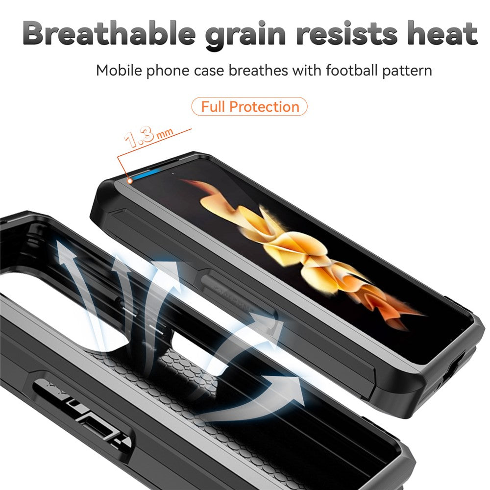 For Samsung Galaxy Z Fold5 5G Case PC+TPU Anti-drop Phone Case with Ring Kickstand