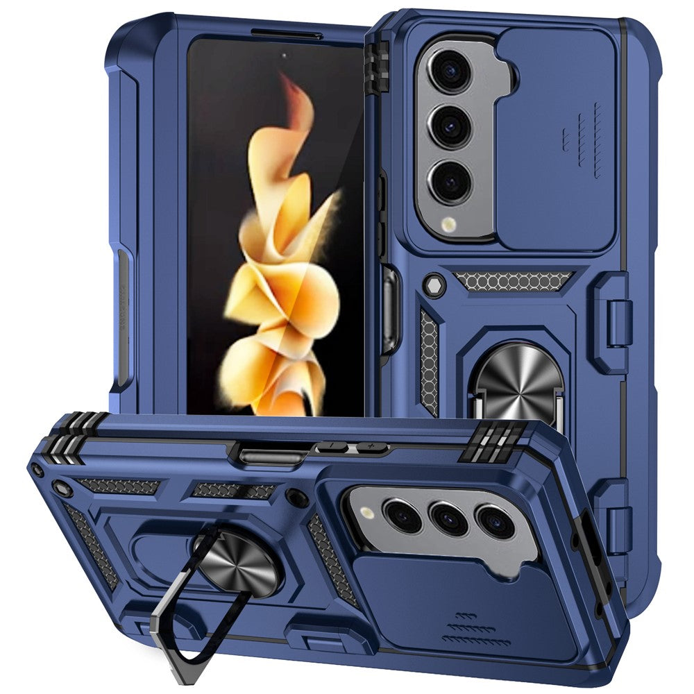 For Samsung Galaxy Z Fold5 5G Case PC+TPU Anti-drop Phone Case with Ring Kickstand