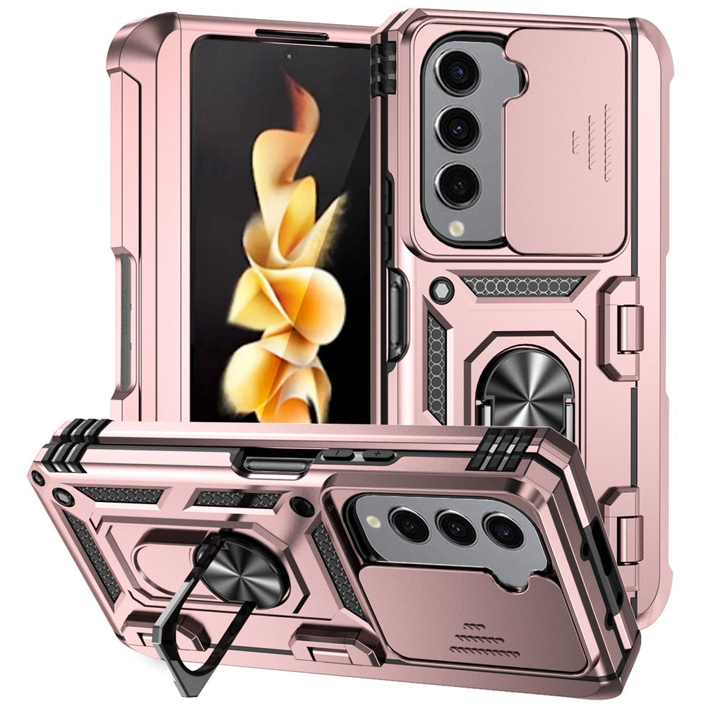 For Samsung Galaxy Z Fold5 5G Case PC+TPU Anti-drop Phone Case with Ring Kickstand