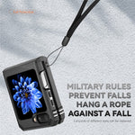 For Samsung Galaxy Z Flip5 5G Case PC+TPU Anti-fall Ring Kickstand Phone Case
