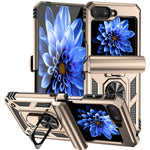 For Samsung Galaxy Z Flip5 5G Case PC+TPU Anti-fall Ring Kickstand Phone Case