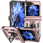 For Samsung Galaxy Z Flip5 5G Case PC+TPU Anti-fall Ring Kickstand Phone Case
